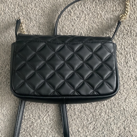 Kate Spade Black Crossbody Clutch Quilted Leather purse with removable strap - Picture 8 of 10